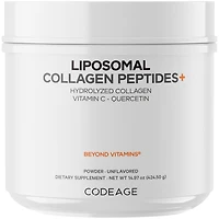 Codeage Liposomal Collagen Peptides Powder + Vitamin C & Quercetin Phytosome, Phospholipid Complex, Grass-Fed Pasture-Raised Hydrolyzed Collagen Type