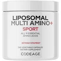 Codeage Multi Amino+ Bcaa & Eaa Supplement, All 9 Essential Amino Acids, Free-Form Branched-Chain Amino Acid Pills, Sport Supplement, Pre & Post Worko