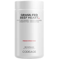 Codeage Grass Fed Beef Heart Supplement - Freeze Dried, Non-Defatted, Desiccated Beef Heart Glandular Supplements - Bovine Meat & Liver Pills
