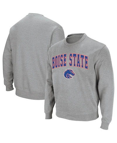Colosseum Men's Boise State Broncos Arch and Logo Tackle Twill Pullover Sweatshirt