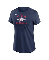 Women's Nike Navy Usa Baseball 2023 World Baseball Classic Country T-shirt