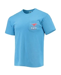 Men's Light Blue Smu Mustangs Circle Campus Scene T-shirt