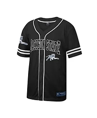 Men's Colosseum Black Jackson State Tigers Free Spirited Mesh Button-Up Baseball Jersey