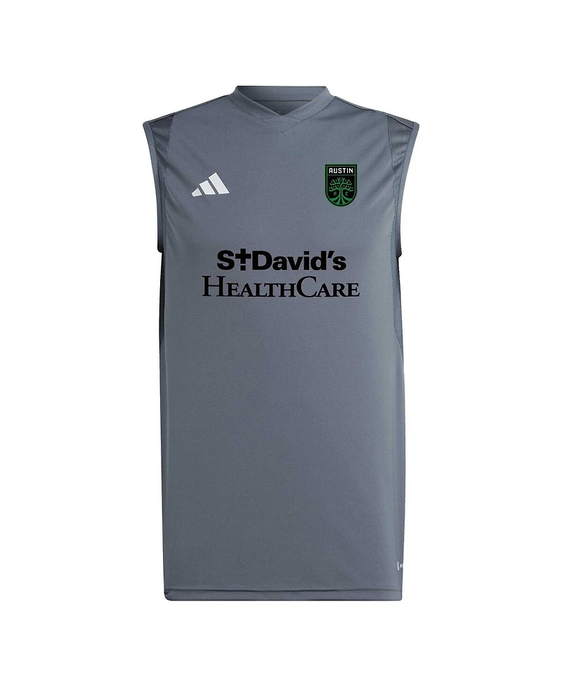 Men's adidas Gray Austin Fc 2023 On-Field Sleeveless Training Jersey