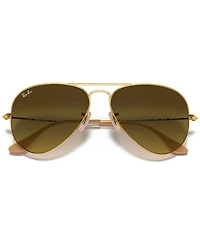 Ray-Ban Unisex Sunglasses, RB3025 Aviator Gradient