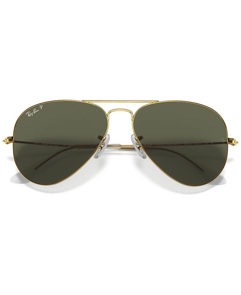 Ray-Ban Unisex Polarized Sunglasses, RB3025 Aviator Classic
