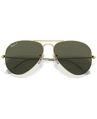 Ray-Ban Unisex Polarized Sunglasses, RB3025 Aviator Classic