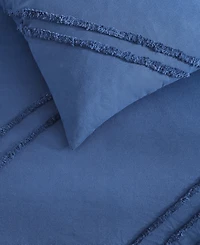 Dkny Chenille Block 3 Piece Comforter Set, Queen