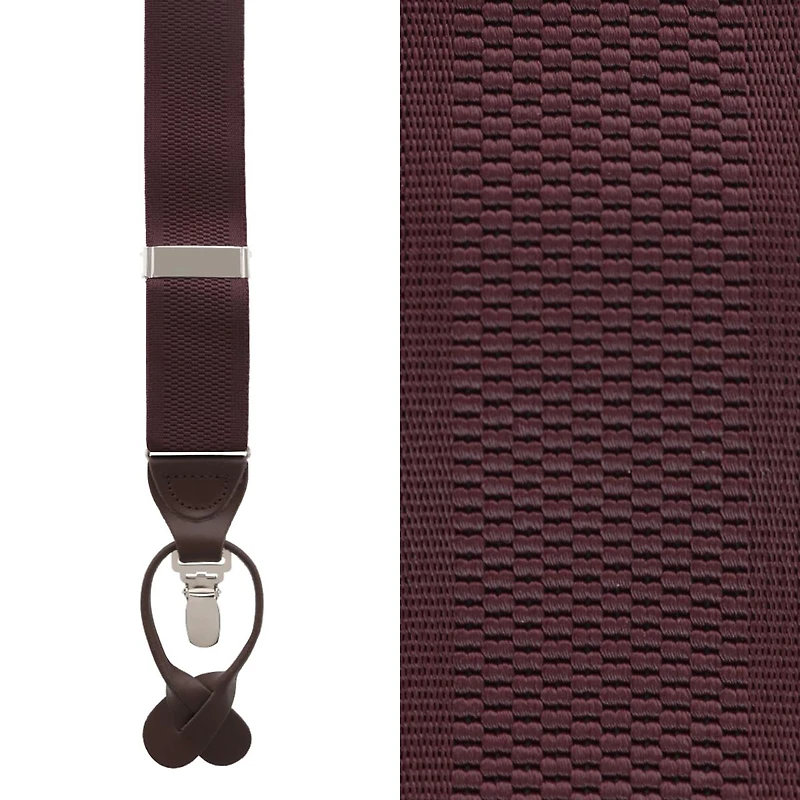 Trafalgar Men's Classic Solid Color 38mm Convertible Suspenders