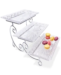 Godinger Dublin Crystal 3-Tier Server