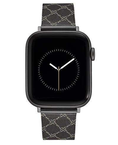 Nine West Women's Patterned Stainless Steel Mesh Band designed for Apple Watch 42mm (Series 10) & 38/40/41mm