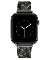 Nine West Women's Patterned Stainless Steel Mesh Band designed for Apple Watch 42mm (Series 10) & 38/40/41mm