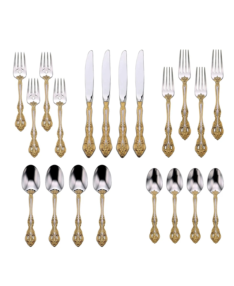 Oneida Golden Michelangelo 20 Piece Flatware Set, Service for 4