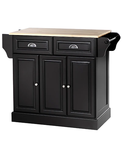 Homcom Kitchen Island on Wheels Kitchen Storage Cabinet Utility Cart