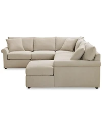 Closeout! Wrenley 138" 5-Pc. Fabric Modular Sleeper Chaise Sectional Sofa, Created for Macy's