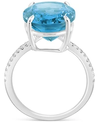 Effy Citrine & White Sapphire Ring in Sterling Silver (Also available in Sky Blue Topaz and Amethyst)