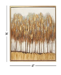 Rosemary Lane Canvas Tree Framed Wall Art with Gold-Tone Frame