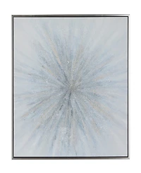 Rosemary Lane Canvas Radial Starburst Framed Wall Art with Silver-Tone Frame, 47" x 2" x 47"