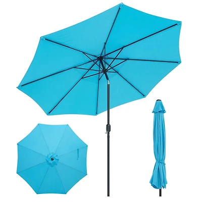 10FT Patio Umbrella Sunshade Market Steel Tilt W/ Crank Outdoor Yard Garden