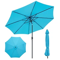10FT Patio Umbrella Sunshade Market Steel Tilt W/ Crank Outdoor Yard Garden