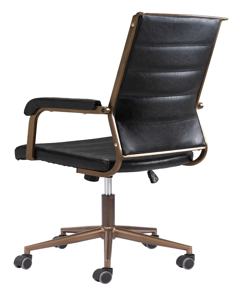 Zuo 41" Steel, Polyurethane Auction Swivel Base Office Chair