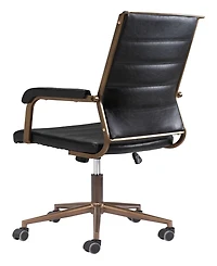 Zuo 41" Steel, Polyurethane Auction Swivel Base Office Chair