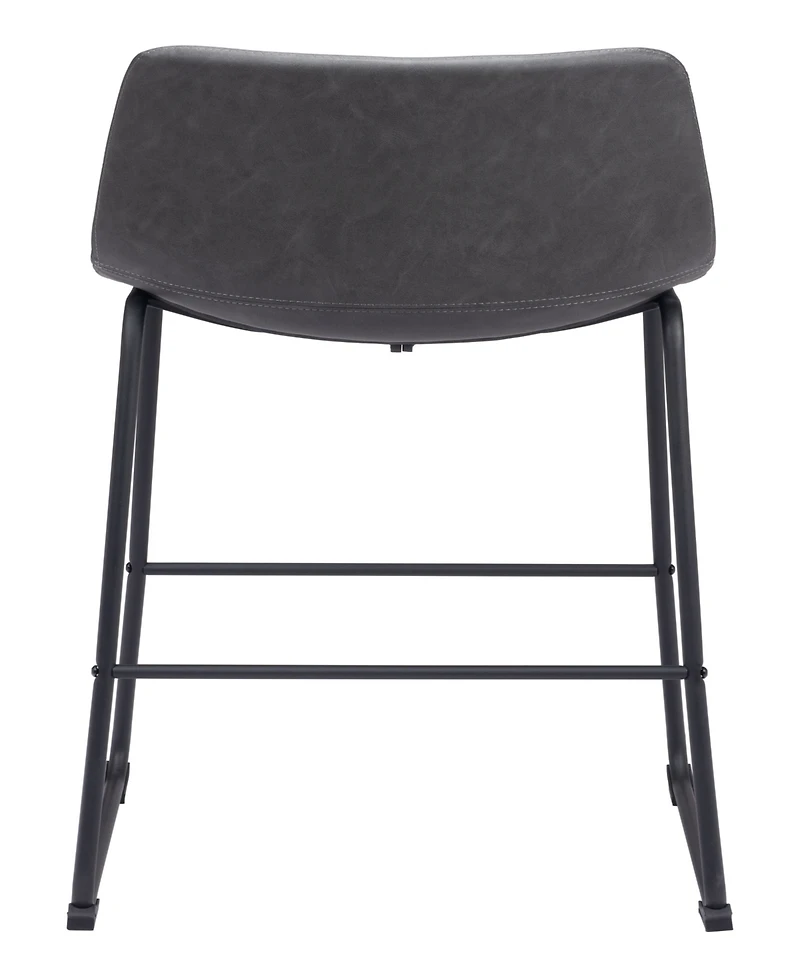Zuo 39" each, Set of 2 Steel, Polyurethane Smart Bar Chair