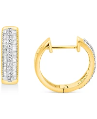 Diamond Hoop Earrings (1/4 ct. t.w.) Sterling Silver