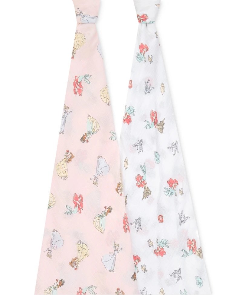aden by aden + anais Baby Girls Mermaid Muslin Swaddles, Pack of 2