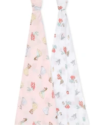 aden by aden + anais Baby Girls Mermaid Muslin Swaddles, Pack of 2