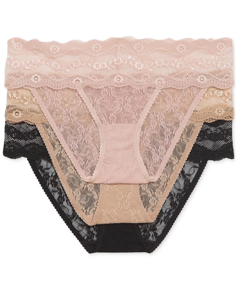 b.tempt'd by Wacoal Women's 3-Pk. Lace Kiss Bikini Underwear 970682