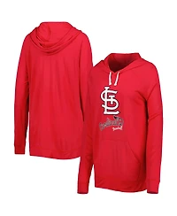 Women's Touch Red St. Louis Cardinals Pre-Game Raglan Pullover Hoodie