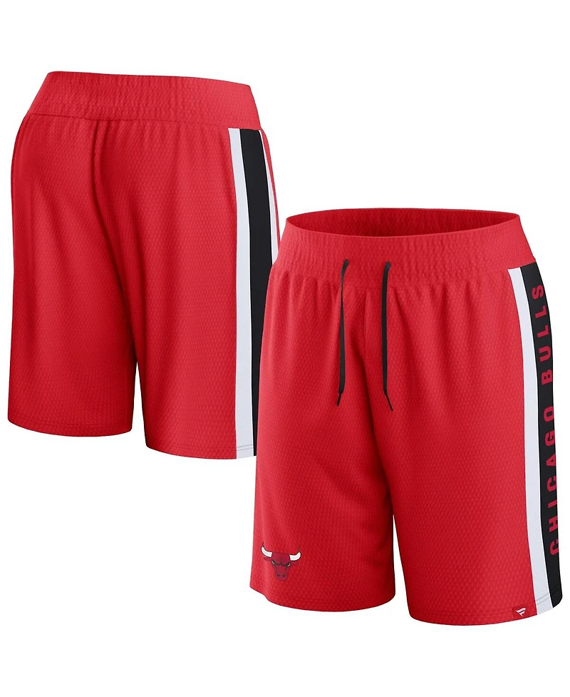 Men's Fanatics Red Chicago Bulls Referee Iconic Mesh Shorts