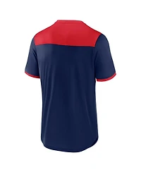 Men's Fanatics Navy, Red Cleveland Indians Cooperstown Collection True Classics Walk-Off V-Neck T-shirt
