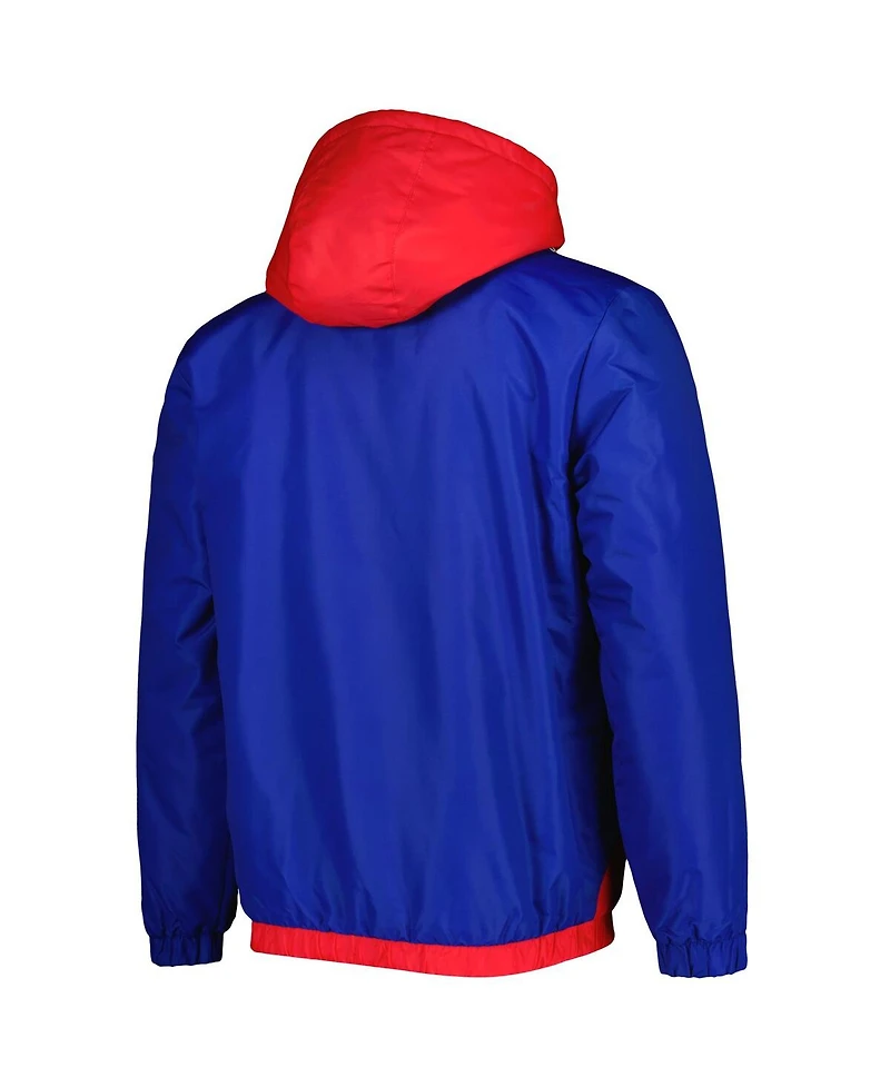 Men's Starter Royal Philadelphia 76ers The Triple Double Full-Zip Hoodie Jacket