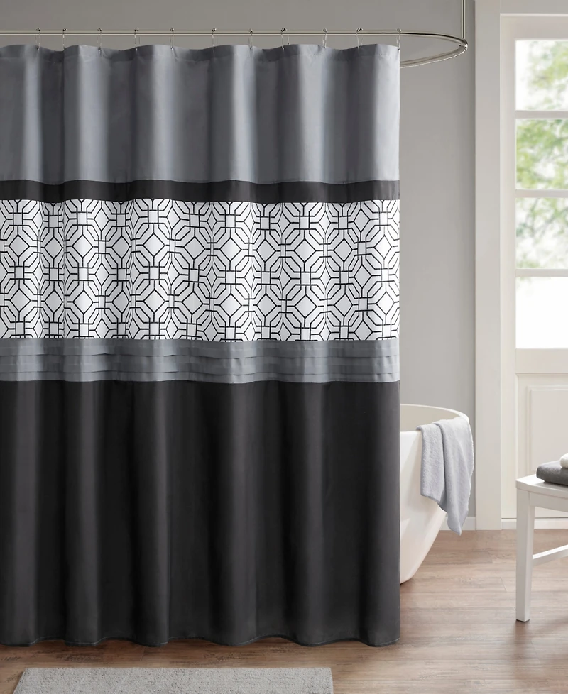 510 Design Donnell Embroidered Shower Curtain, 72" x 72"