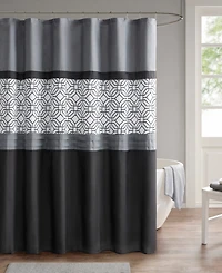 510 Design Donnell Embroidered Shower Curtain, 72" x 72"