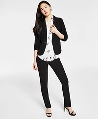 Bcx Juniors' Floral-Print Collared Shirt