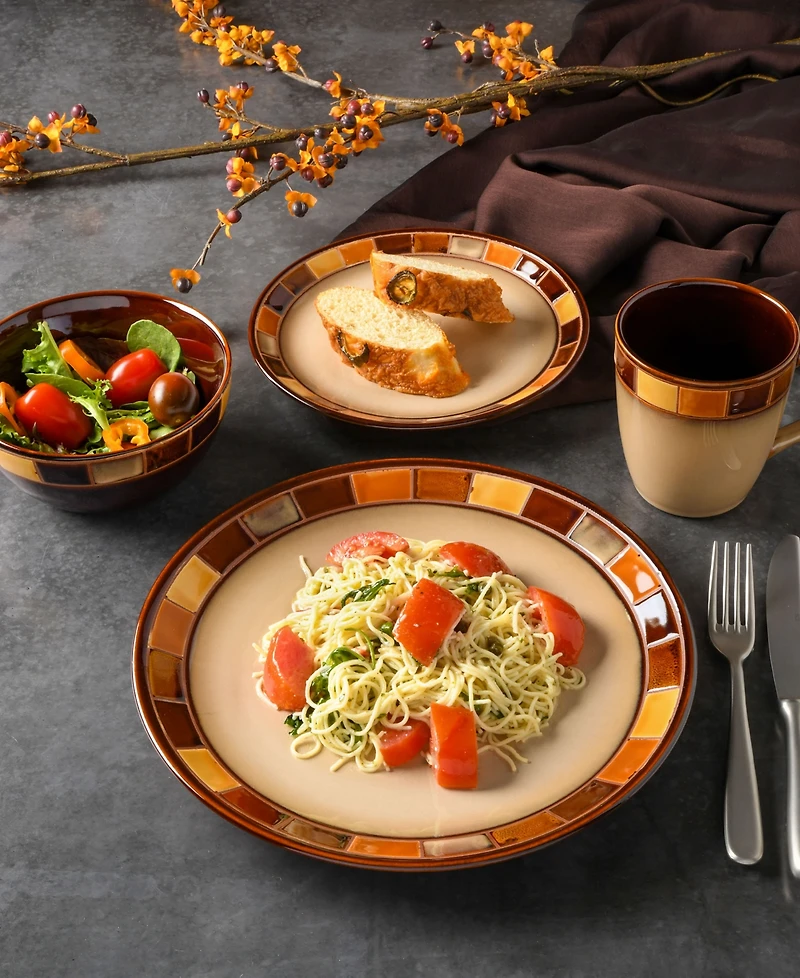 Gibson Elite Casa Estebana 16-Piece Dinnerware Set, Service for 4