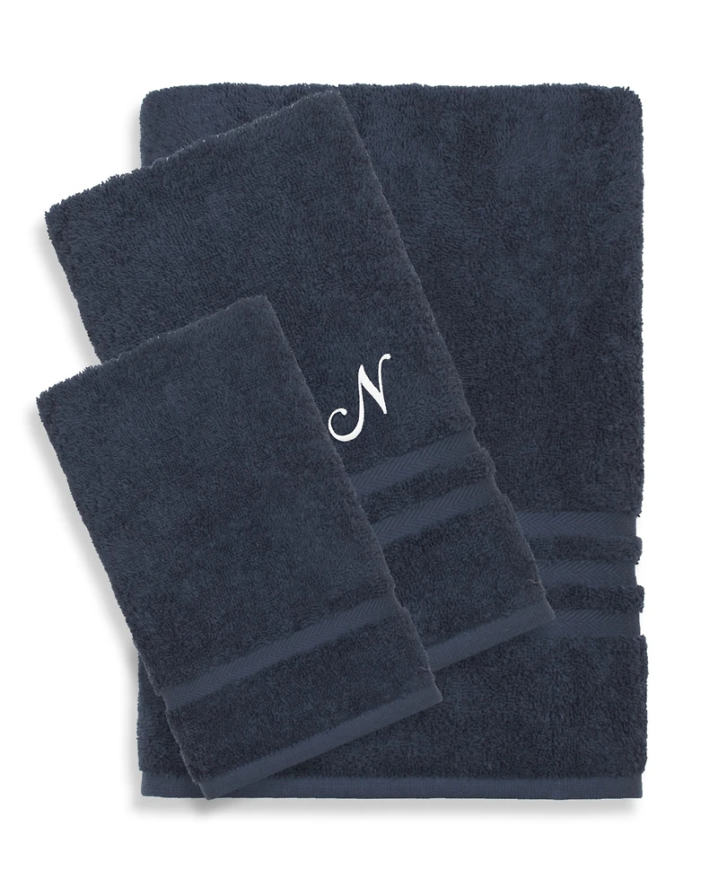 Linum Home Turkish Cotton Personalized Denzi 3-Pc. Bath Towel Set