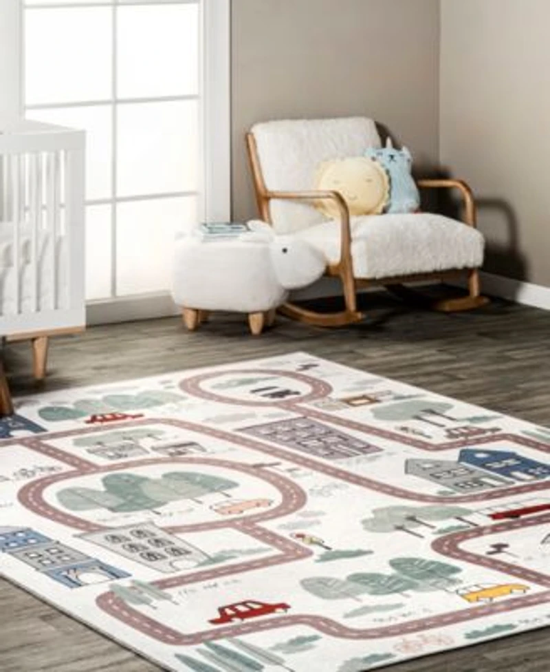 Nuloom Felix Chalea Kids Town Washable Area Rug