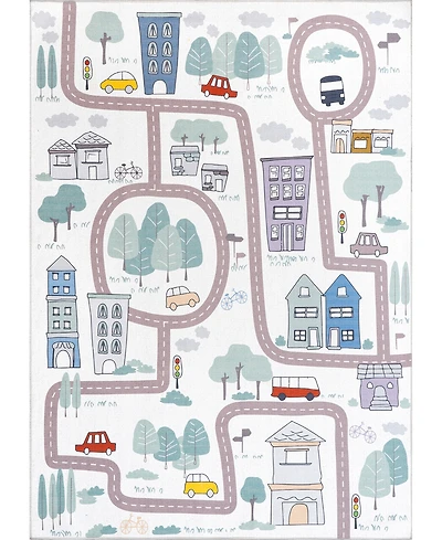 nuLoom Felix Chalea Kids Town Washable 5' x 8' Area Rug