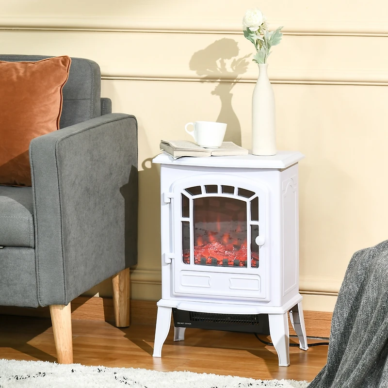 Homcom Electric Fireplace Stove with Overheat Protection 750W/1500W