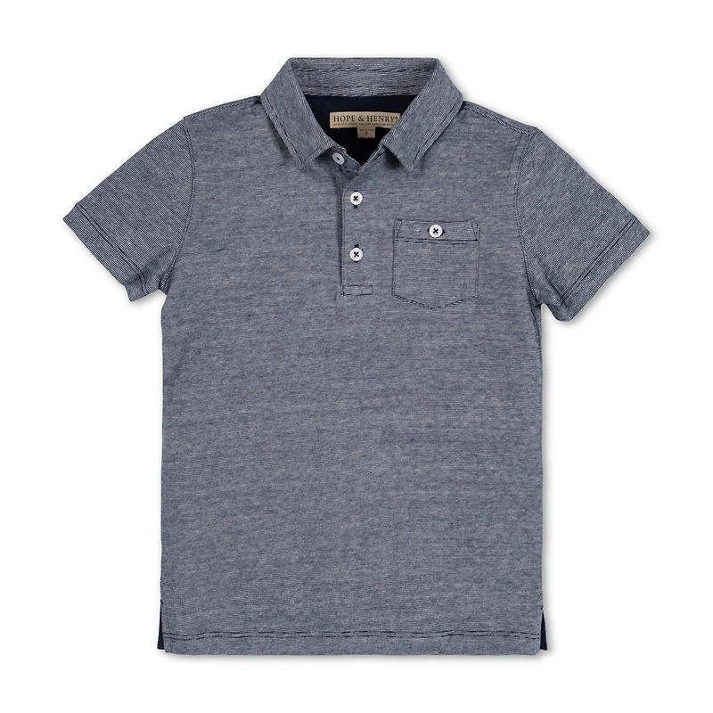 Hope & Henry Baby Boys Organic Cotton Short Sleeve Classic Knit Polo