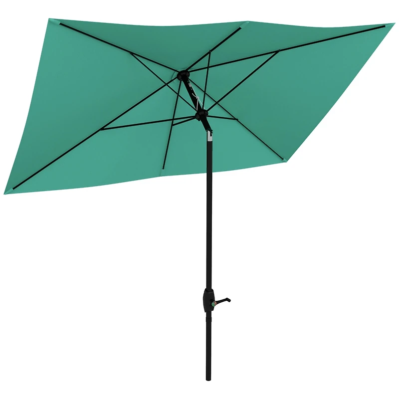 Outsunny 6.5' x 10' Outdoor Patio Umbrella with Crank Handle,