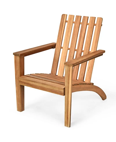 Costway Patio Adirondack Chair Acacia Wood Lounge Armrest Garden Deck