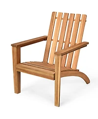 Costway Patio Adirondack Chair Acacia Wood Lounge Armrest Garden Deck