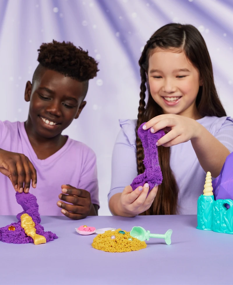 Mermaid Crystal Playset, Gold Shimmer Sand, Storage and Tools