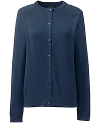 Lands' End Women's Cotton Modal Cardigan Sweater