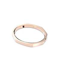 Swarovski Crystal Dextera Bangle Octagon Shape Pave Medium White Rose Gold-Tone Plated